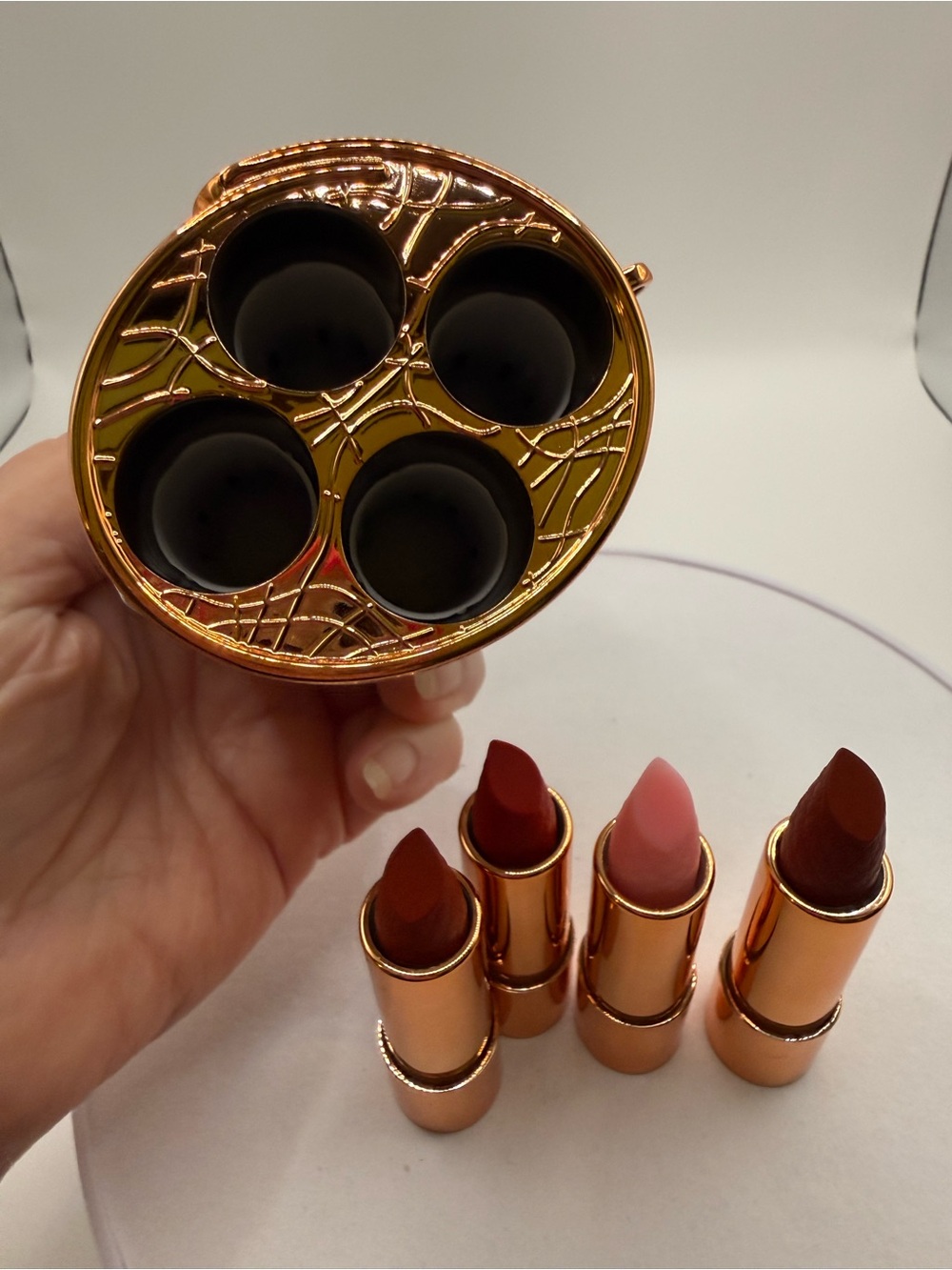 Luxury Matte Lipstick Trio - Rose Pink & Neutral Browns - Picture 3 of 4